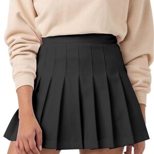 Classic Black Pleated Skirt